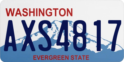 WA license plate AXS4817