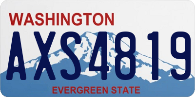 WA license plate AXS4819
