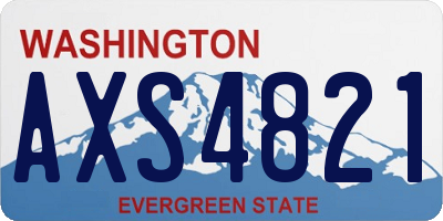 WA license plate AXS4821