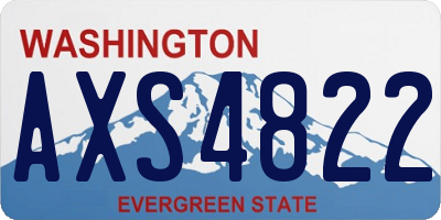 WA license plate AXS4822