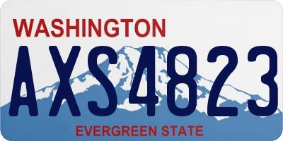 WA license plate AXS4823