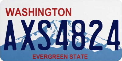 WA license plate AXS4824