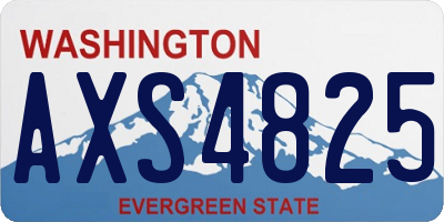 WA license plate AXS4825