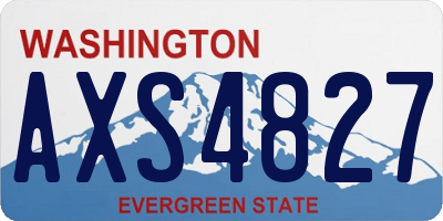 WA license plate AXS4827