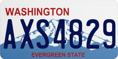 WA license plate AXS4829