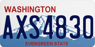 WA license plate AXS4830
