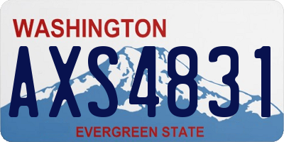 WA license plate AXS4831