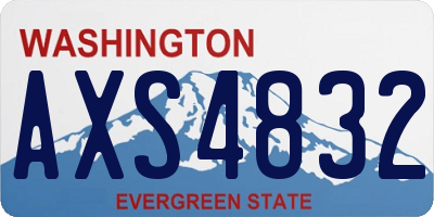 WA license plate AXS4832