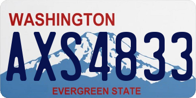 WA license plate AXS4833