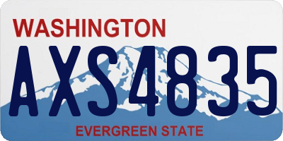 WA license plate AXS4835