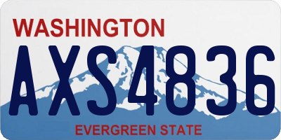 WA license plate AXS4836