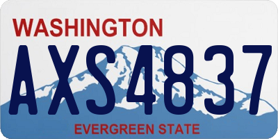 WA license plate AXS4837