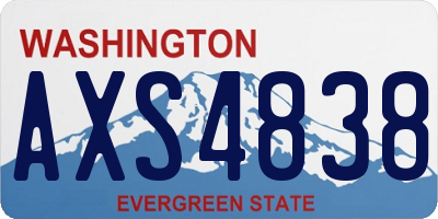 WA license plate AXS4838
