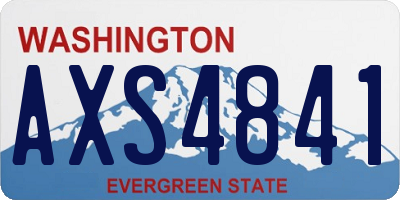 WA license plate AXS4841