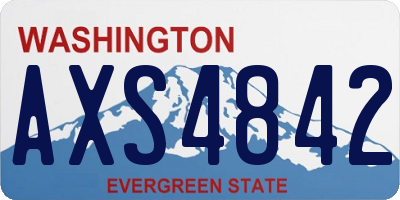 WA license plate AXS4842