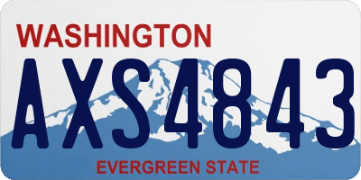 WA license plate AXS4843