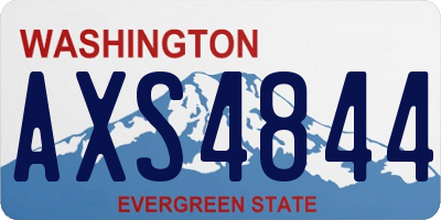 WA license plate AXS4844