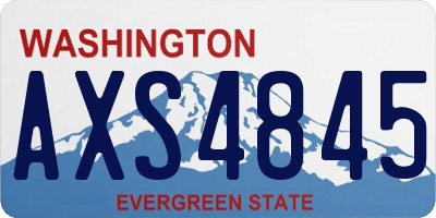 WA license plate AXS4845