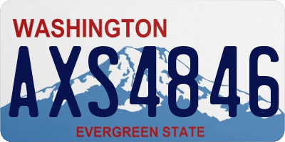 WA license plate AXS4846