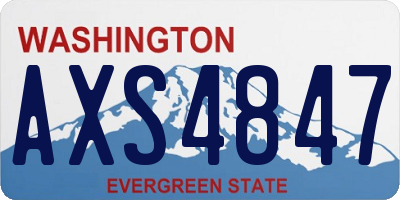 WA license plate AXS4847
