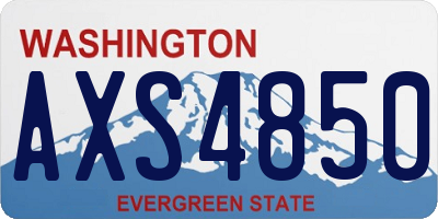 WA license plate AXS4850