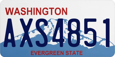 WA license plate AXS4851