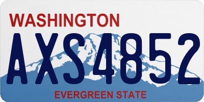 WA license plate AXS4852