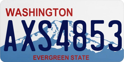 WA license plate AXS4853