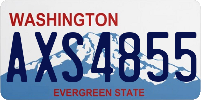 WA license plate AXS4855