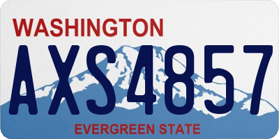 WA license plate AXS4857