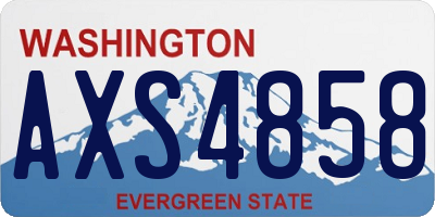 WA license plate AXS4858