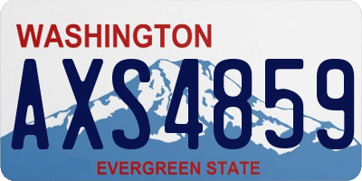 WA license plate AXS4859