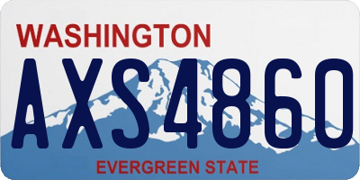 WA license plate AXS4860