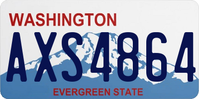 WA license plate AXS4864