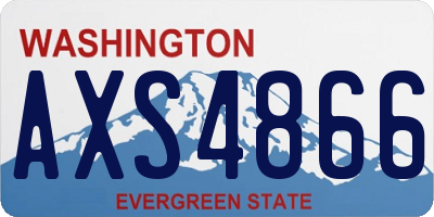WA license plate AXS4866