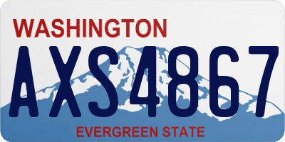 WA license plate AXS4867