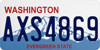 WA license plate AXS4869