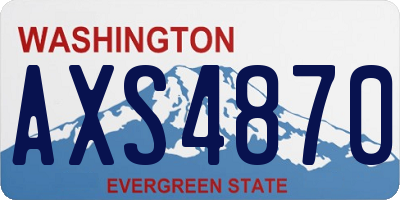 WA license plate AXS4870