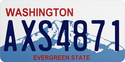 WA license plate AXS4871