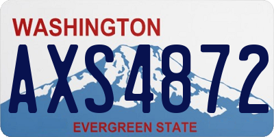 WA license plate AXS4872