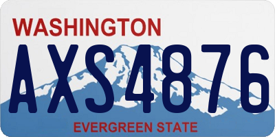 WA license plate AXS4876