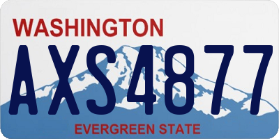 WA license plate AXS4877
