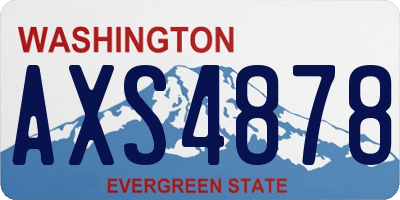 WA license plate AXS4878