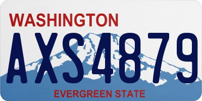 WA license plate AXS4879