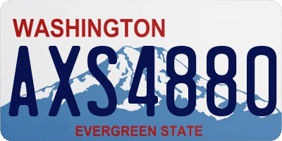 WA license plate AXS4880