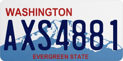 WA license plate AXS4881