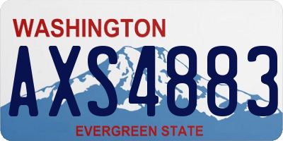 WA license plate AXS4883
