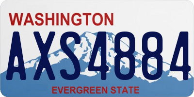 WA license plate AXS4884