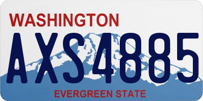 WA license plate AXS4885