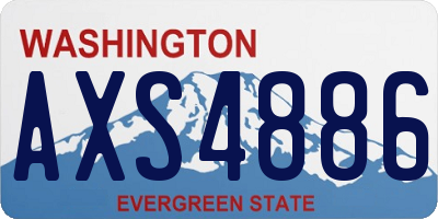 WA license plate AXS4886